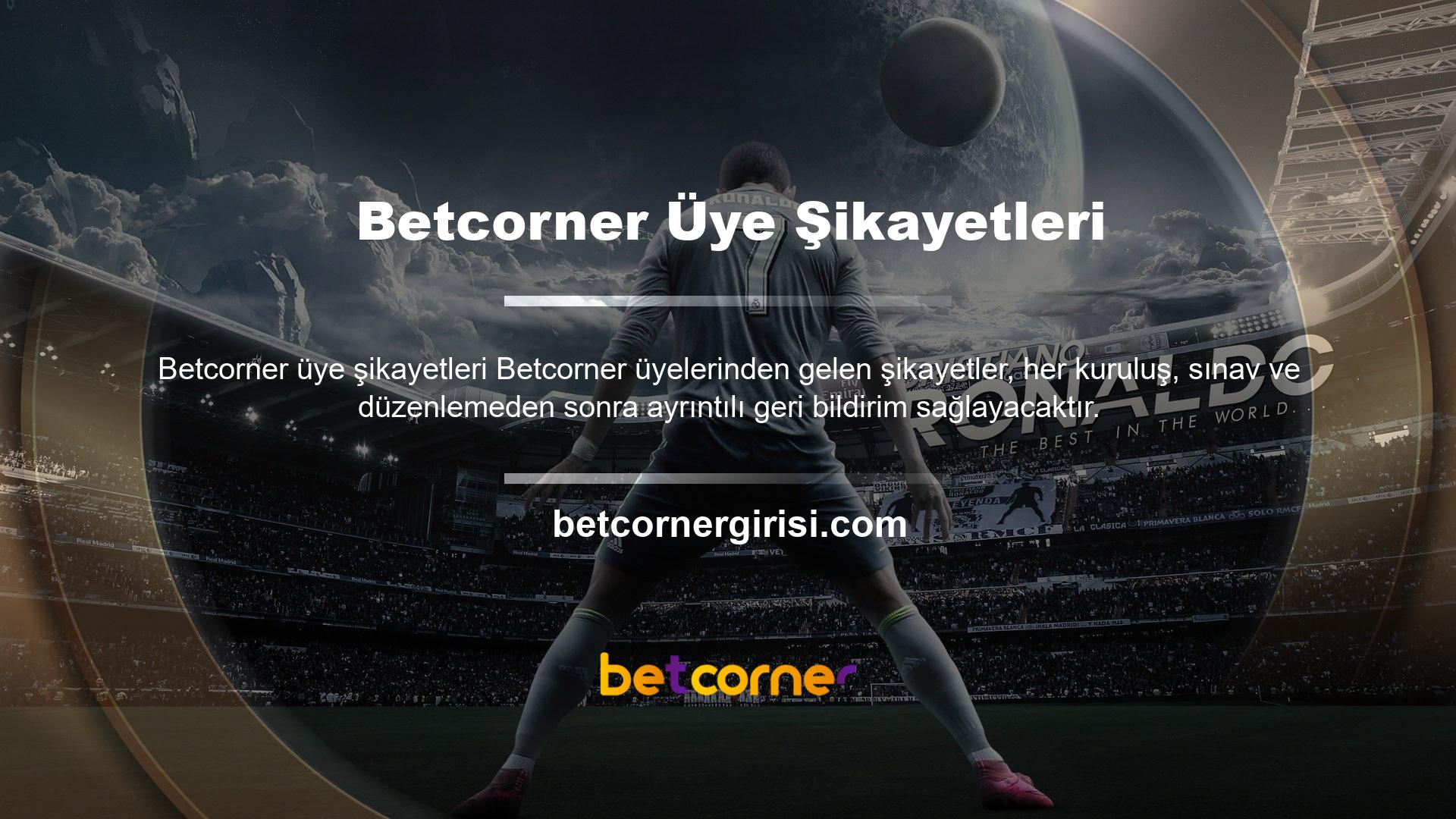 Betcorner oyun sayfası